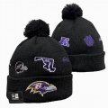 2024 Baltimore Ravens black NFL Sports Cuffed Knit Hats