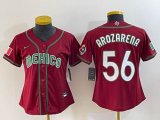 Youth 2023 World Cup Mexico #56 Randy Arozarena red majestic baseball jerseys 03