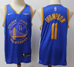 Nike Golden State Warriors #11 Klay Thompson blue basketball jerseys -S8