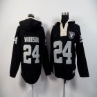 Oakland Raiders Richard Charles Woodson 24# black nfl Hooded Sweatshirt