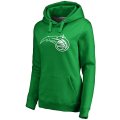 Women's Orlando Magic Fanatics Branded Kelly Green St. Patrick's Day White Logo Pullover Hoodie