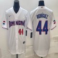 2023 World Cup Dominican Republic's #44 Alex Rodriguez white majestic baseball jerseys 04