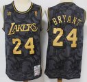 Los Angeles Lakers #24 Kobe Bryant black throwback basketball jersey-S8