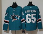 Adidas San Jose Sharks #65 Erik Karlsson green Ice Hockey Jersey