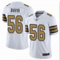 Saints #56 DeMario Davis Nike white Color Rush Limited Jersey