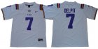 LSU Tigers Odell #7 Grant Delpit NCAA Football Jersey - white