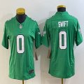 Youth Philadelphia Eagles #0 D'Andre Swift green Color Rush Limited Jersey-BD 03