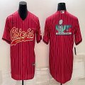 2023 NFL Super Bowl Nike Kansas City Chiefs blank red baseball jerseys Joint name-BD 01