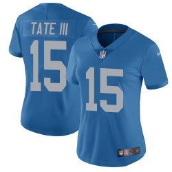 Women Nike Detroit Lions #11 Jones jr blue Nike Color Rush Limited Jersey