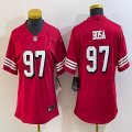 Women Nike 49ers #97 Nick Bosa throwback red Nike Vapor F.U.S.E. Limited Jersey