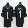 Youth Nike Philadelphia Eagles #1 Jalen Hurts black Color Rush Limited Jersey