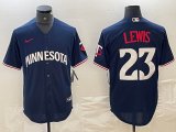 Nike Minnesota Twins #23 Royce Lewis blue majestic baseball jerseys-BD