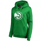 Women's Atlanta Hawks Fanatics Branded Kelly Green St. Patrick's Day White Logo Pullover Hoodie