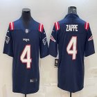 Nike Patriots #4 Bailey Zappe blue Color Rush Limited Jersey