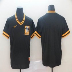 Nike Pittsburgh Pirates blank black throwback MLB Jerseys-BD