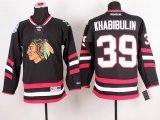 Reebok Chicago Blackhawks KHABIBULIN 39 black nhl Jersey