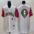 2023 World Cup Mexico blank white majestic baseball jerseys 30