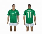 2014 World cup Ivory coast DROGBA 11 green white soccer jerseys away