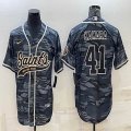 Nike New Orleans Saints #41 Alvin Kamara gray camo baseball jerseys Joint name-BD