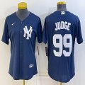 Youth Nike New York Yankees #99 Aaron Judge dark blue majestic baseball jerseys-BD