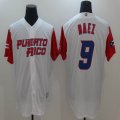 Puerto Rico #9 Javier Baez Jersey White Baseball Classic Jersey-BD