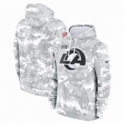 Los Angeles Rams Nike Arctic Camo 2024 Salute to Service Club Fleece Pullover Hoodie