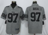 49ers #97 Nick Bosa nike gray Color Rush Limited Jersey-ZH