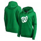 Women's Washington Nationals Fanatics Branded Kelly Green St. Patrick's Day White Logo Pullover Hoodie