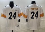 Pittsburgh Steelers Joey Porter Jr. Nike White Color Rush Limited Jersey-BD