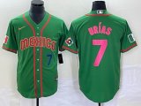 2023 World Cup Mexico #7 Julio Urias green red majestic baseball jerseys 128