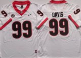 Georgia Bulldogs #99 Jordan Davis White College Football Jerseys-PNS