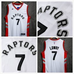 2015 Toronto Raptors #7 Kyle Lowry White Stitched NBA Jerseys