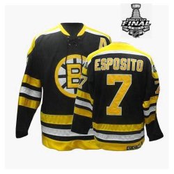 2013 NHL Stanley Cup Boston Bruins 7 ESPOSITO Black Jersey