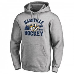 Men\'s Nashville Predators Fanatics Branded Heathered Gray Big & Tall Hometown Collection Local Hoodie