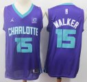 Charlotte Hornets Kemba Walker #15 purple nba basketball Jersey-S8