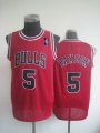 Chicago Bulls JOHN PAXSON #5 red NBA jerseys