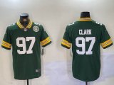 Nike Green Bay Packers #97 Kenny Clark green Color Rush Limited Jersey 01