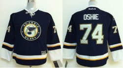 reebok St Louis Blues 74# T.J Oshie youth blue nhl hockey Jersey