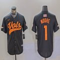 Tennessee Volunteers #1 Christian Moore black NCAA jerseys Joint Name