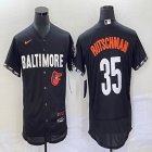 Nike Baltimore Orioles #35 Adley Rutschman black Flexbase Authentic Collection Jersey city version -BD