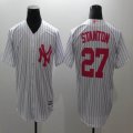 Nike New York Yankees #27 Giancarlo Stanton White red majestic baseball Jersey-BD