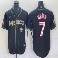 2023 World Cup Mexico #7 Julio Urias black majestic baseball jerseys 155