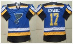 St.Louis Blues 17 Jaden Schwartz Blue nhl Jerseys