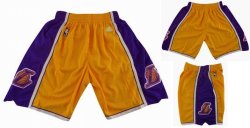 Los Angeles Lakers white yellow nba shorts