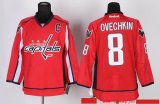 Washington Capitals #8 Alex Ovechkin Red NHL Jerseys (C Patch)