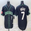 2023 World Cup Mexico #7 Julio Urias black majestic baseball jerseys 14