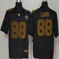 Custom Nike Dallas Cowboys #88 CeeDee Lamb Black Color Rush Limited Jerseys Flocking Leopard-WL