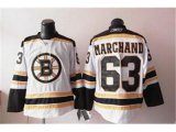 BOSTON BRUINS 63 MARCHAND white nhl jerseys