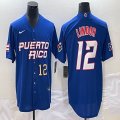 Puerto Rico Baseball Francisco Lindor White 2023 World Baseball Classic Replica Player Jersey 05