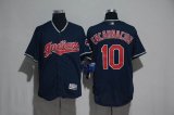 Cleveland Indians #10 Edwin Encarnacion dark blue Flexbase Authentic Collection Jersey